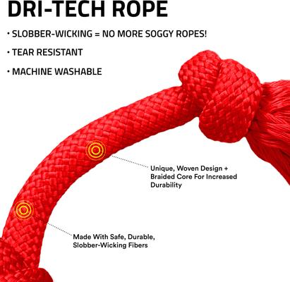 Show full view: Playology Dri-Tech Rope Dog Toy, Jumbo, Beef slide 3 of 10