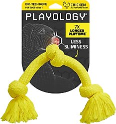 Playology Dri-Tech Rope Dog Toy, Jumbo, Chicken