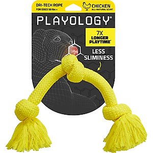 Playology Chicken Scented Dri-Tech Rope Dog Toy, Jumbo