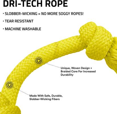Show full view: Playology Dri-Tech Rope Dog Toy, Medium, Chicken slide 2 of 9