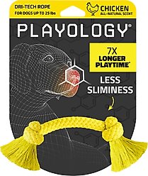 Playology Dri-Tech Rope Dog Toy, Small, Chicken