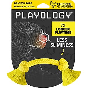 Playology Dri-Tech Rope Dog Toy, Small, Chicken