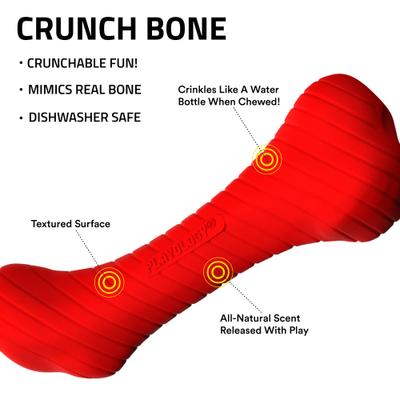 Show full view: Playology Beef Scented Crunchy Femur Bone Dog Toy, Jumbo slide 2 of 9