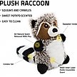 Show in main carousel: Playology Sweet Potato Scented Racoon Plush Squeaky Dog Toy slide 2 of 8