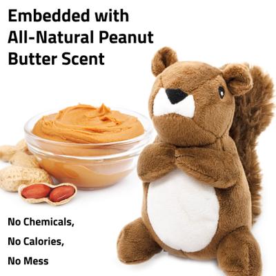 Show full view: Playology Peanut Butter Scented Squirrel Plush Squeaky Dog Toy slide 5 of 9