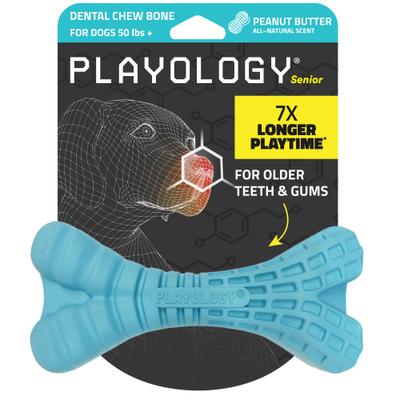 Show full view: Playology Peanut Butter Scented Dental Bone Dog Toy, Jumbo slide 1 of 7