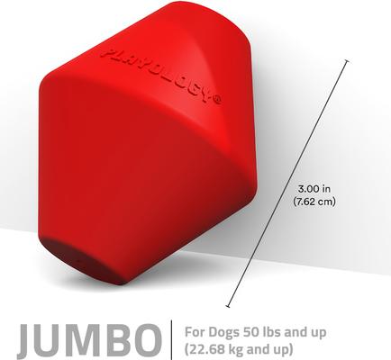 Show full view: Playology Beef Scented Squeaky Chew Cone Dog Toy, Jumbo slide 5 of 7