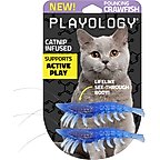 Playology Crawfish Cat Toy with Catnip, 2 count