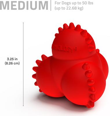 Show full view: Playology Beef Scented Young & Active Teething Bounce Ball Dog Toy, Medium slide 5 of 9