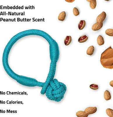 Show full view: Playology Peanut Butter Scented Young & Active Tough Tug Knot Dog Toy, Medium slide 4 of 8