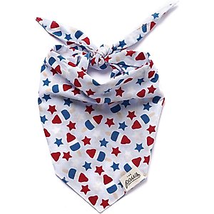 The Paws Pop Dog Bandana, Blue, Small