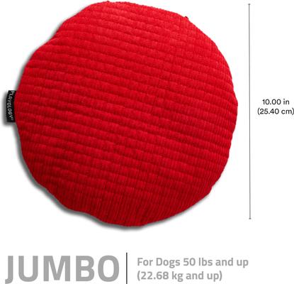 Show full view: Playology Beef Scented Crinkle Disc Plush Dog Toy, Jumbo slide 5 of 7