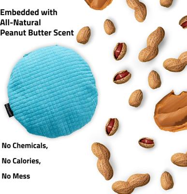 Show full view: Playology Peanut Butter Scented Crinkle Disc Plush Dog Toy, Jumbo slide 4 of 6