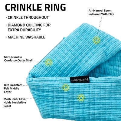 Show full view: Playology Peanut Butter Scented Crinkle Ring Plush Dog Toy, Jumbo slide 2 of 7