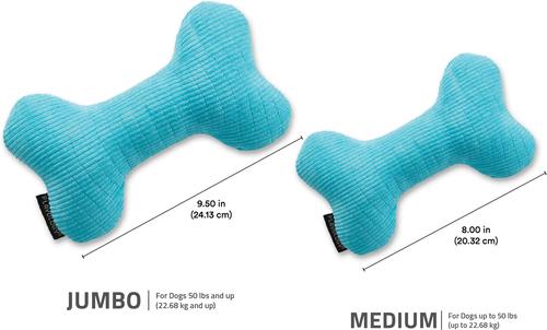 Show full view: Playology Peanut Butter Scented Squeaky Bone Plush Dog Toy, Medium slide 5 of 7