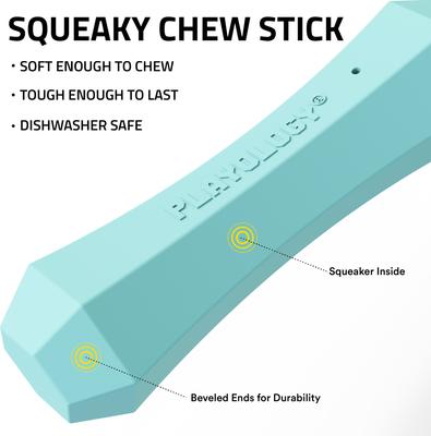 Show full view: Playology Peanut Butter Scented Squeaky Chew Stick Dog Toy, Medium slide 2 of 9
