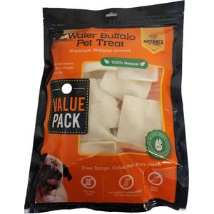 Advance Pet Product Water Buffalo Cheek Chips Dog Natural Chew Treats, 20 count