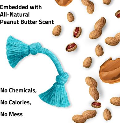 Show full view: Playology Dri-Tech Rope Dog Toy, Medium, Peanut Butter slide 4 of 9