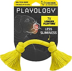 Playology Dri-Tech Rope Dog Toy, Medium, Chicken