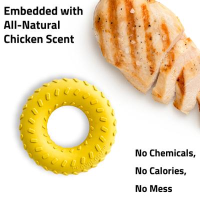 Show full view: Playology Chicken Scented Dual Layer Ring Dog Toy, Jumbo slide 5 of 9