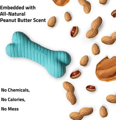 Show full view: Playology Peanut Butter Scented Dual Layer Bone Dog Toy, Jumbo slide 4 of 9