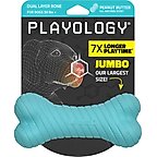 Playology Peanut Butter Scented Dual Layer Bone Dog Toy, Jumbo