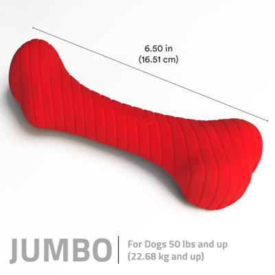 Show full view: Playology Beef Scented Crunchy Femur Bone Dog Toy, Jumbo slide 5 of 9