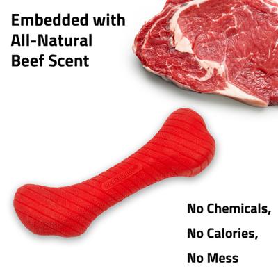 Show full view: Playology Beef Scented Crunchy Femur Bone Dog Toy, Jumbo slide 4 of 9