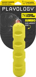 Playology Scented Squeaky Bumper Dog Toy, Jumbo, Chicken Scented