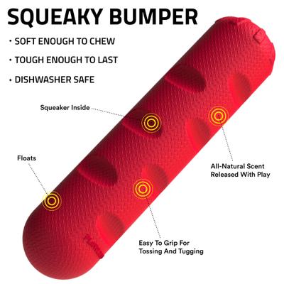 Show full view: Playology Beef Scented Squeaky Bumper Dog Toy, Jumbo slide 3 of 9