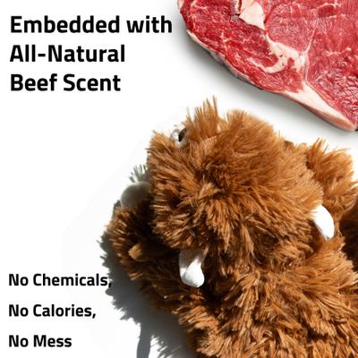 Show full view: Playology Beef Scented Highland Cow Plush Squeaky Dog Toy slide 5 of 9