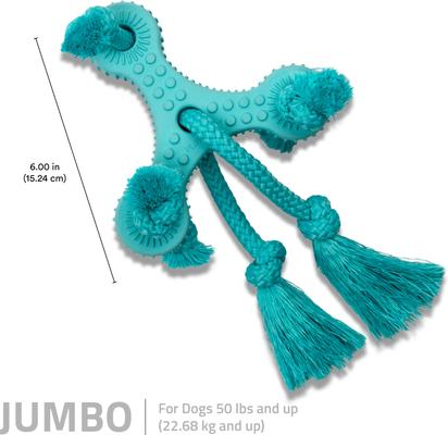 Show full view: Playology Peanut Butter Scented Young & Active Teething Triangle Dog Toy, Jumbo slide 5 of 7