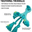 Show in main carousel: Playology Peanut Butter Scented Young & Active Teething Triangle Dog Toy, Jumbo slide 3 of 8