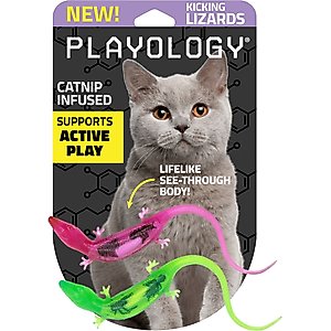Playology Lizards with Bugs Cat Toy with Catnip, 2 count