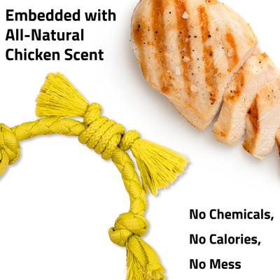 Show full view: Playology Chicken Scented Young & Active Sensory Rope Dog Toy, Small slide 4 of 8