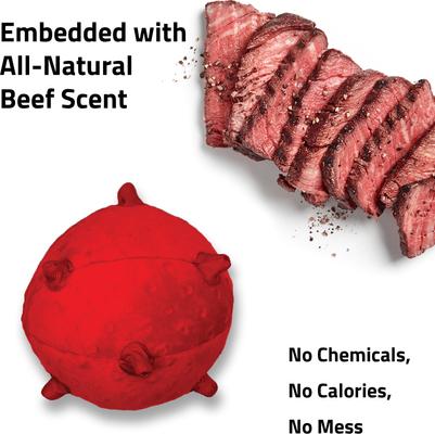 Show full view: Playology Beef Scented Young & Active Sensory Ball Dog Toy, Small slide 5 of 9