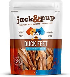 Jack & Pup Duck Feet Grain-Free Dehydrated Dog Treats, 20 count