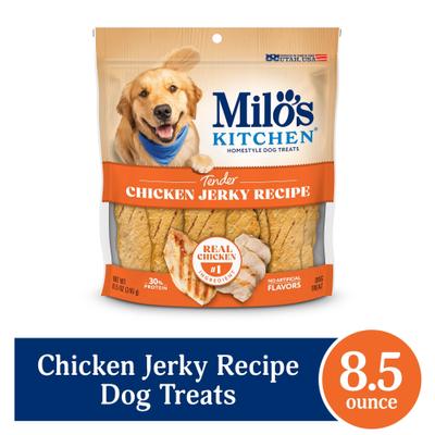Show full view: Milo's Kitchen Chicken Jerky Recipe Dog Treats, 8.5-oz bag slide 4 of 12