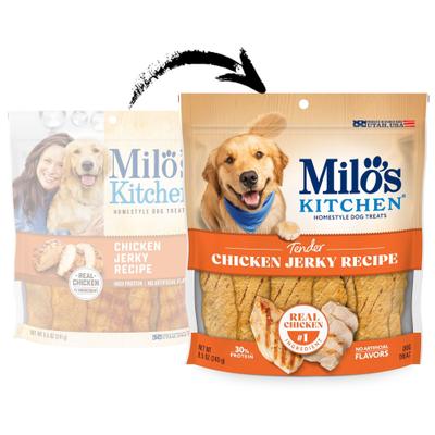 Show full view: Milo's Kitchen Chicken Jerky Recipe Dog Treats, 8.5-oz bag slide 3 of 12