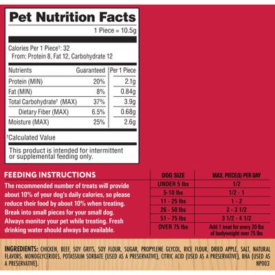 Show full view: Milo's Kitchen Chicken & Apple Sausage Slices Dog Treats, 10-oz slide 9 of 11