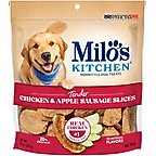 Milo's Kitchen Chicken & Apple Sausage Slices Dog Treats, 10-oz
