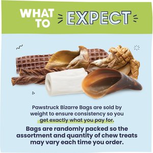 Pawstruck Natural Chew Bizarre Bargain Dog Treats, 1-lb bag