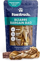 Pawstruck Natural Chew Bizarre Bargain Dog Treats, 1-lb bag