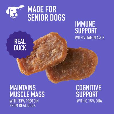 Show full view: Dogswell Mini Soft Strip Senior Duck Flavor Jerky Dog Treats, 10-oz bag slide 6 of 11
