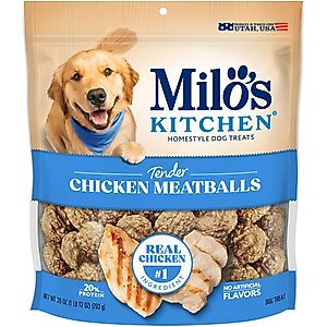 Milo's Kitchen Chicken Meatballs Dog Treats, 28-oz pouch