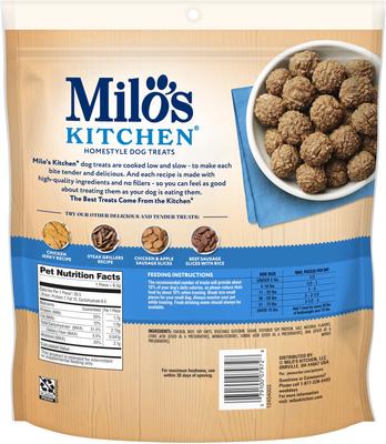 Show full view: Milo's Kitchen Chicken Meatballs Dog Treats, 28-oz pouch slide 4 of 11