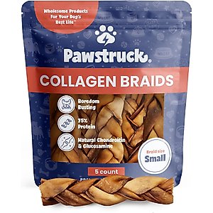 Pawstruck Collagen Braids Dog Treats, Small, 5 count