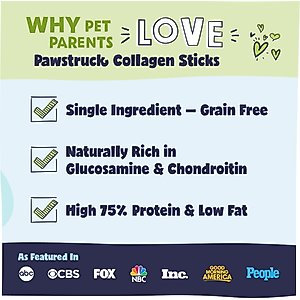 Pawstruck Collagen Stick Dog Treats, Large, 5 count