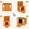 Show in main carousel: Coziwow Wooden Indoor/Outdoor Rabbit Hutch with Ramp, Orange slide 9 of 9