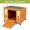 Show in main carousel: Coziwow Wooden Indoor/Outdoor Rabbit Hutch with Ramp, Orange slide 4 of 9